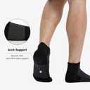 BAMBOO COOL Men's Athletic Ankle Socks Moisture Wicking, Anti-Odor Breathable Running Mesh Socks Arch Support, 8 Pack (L)