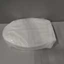 Elevated Toilet seat 3 inch, Elongated Toilet seat risers for Seniors, Slow Close, Heavy Duty, Never Loosen, Raised Toilet seat Elongated Bowl, White(18.5)