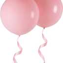 24 Inch Big Round Balloons Latex Macaron Baby Pink 10 Packs (24 Inch (Pack of 10), Macaron Baby Pink)
