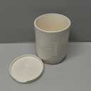 Swkien Utensil Holder, 7.2" Kitchen Utensil Holder for Counter, 2-in-1 Ceramic Cooking Utensils Holders with Spoon Rest, Utensil Crock for Spatula, Ideal Housewarming Gift (Beige)