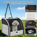 Dog Car Seat for Small Medium Dogs & Cats, Soft-Sided, Gray