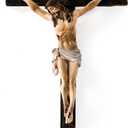 TALPGOD Crucifix Wall Cross,Jesus Cross Home Décor, Jesus Statue Catholic Hanging Crosses for Wall Art,Religious Wall Crucifix Decor,Crucifijos Catolicos Crosses Wall Decor 10 Inch