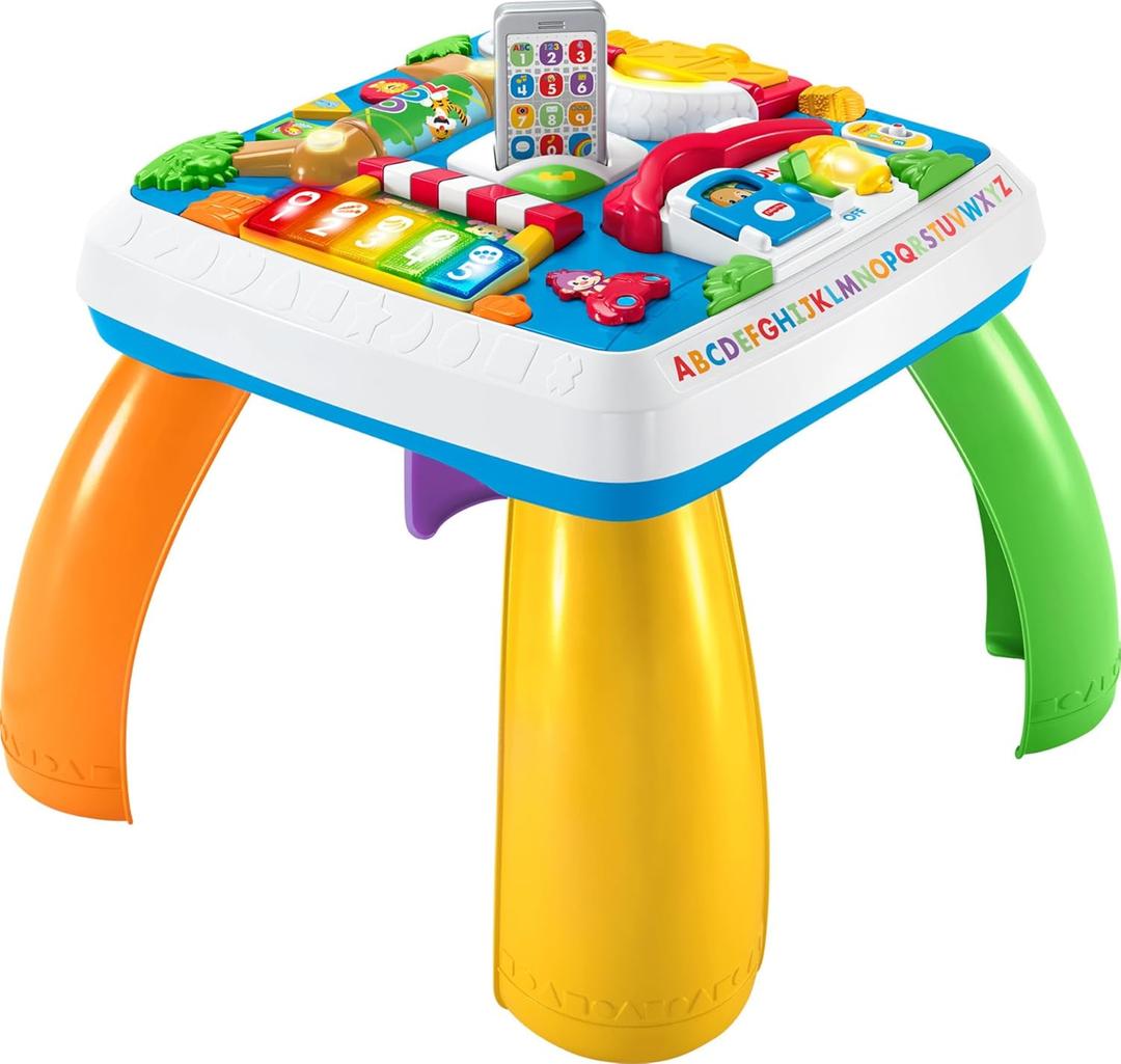 Fisher-Price Baby to Toddler Toy Laugh & Learn Around The Town Learning Activity Table with Music & Lights for Infants Ages 6+ Months 