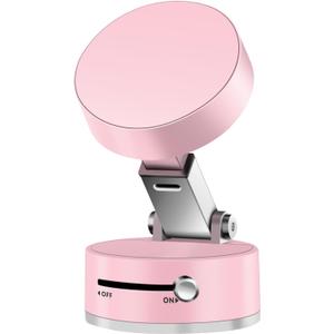 Muyuguit Foldable Vacuum Magnetic Suction Phone Holder, Multifunctional Vacuum Suction Phone Holder, Retractable Magnetic Car Holder for Home, Car Interior, Mobile Phone Stand, Smooth Glass (Pink)