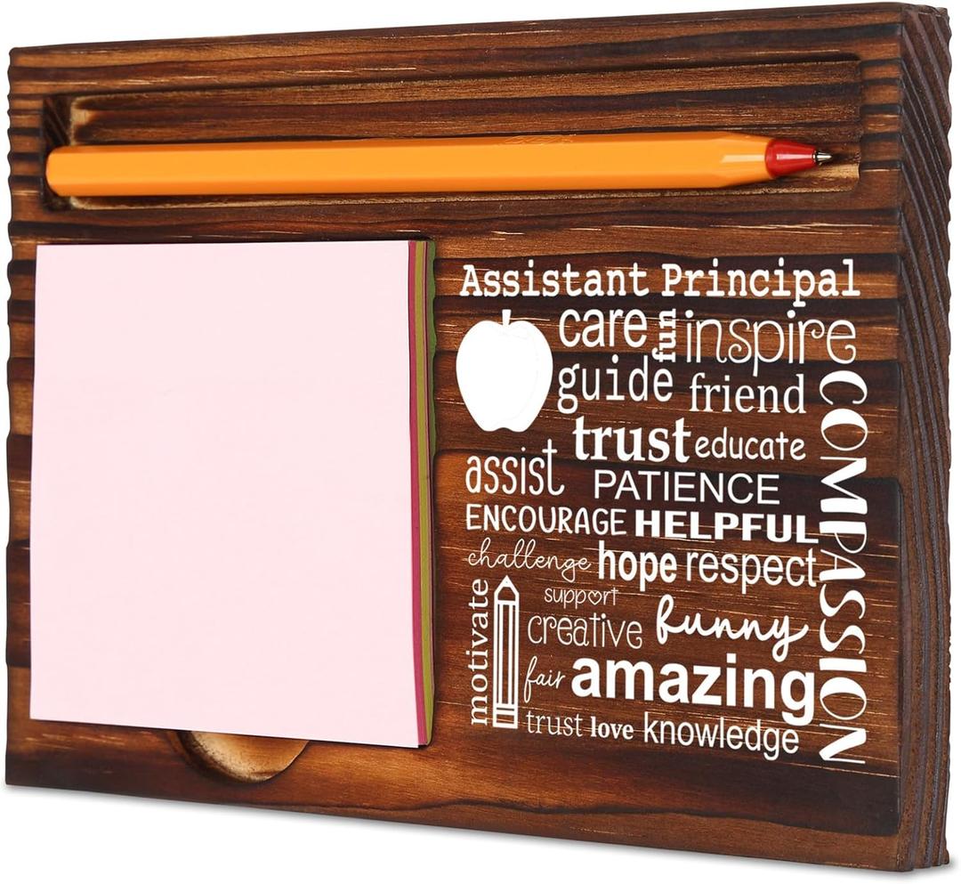 Thank You Gifts for Assistant Principal, Assistant Principal GiftsOffice Decor, Graduation Christmas Birthday Gifts for Assistant Principal,Retro Self-Stick Note Pad Holders XB480