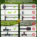 230FT Drip Irrigation Kit with Quick Connect PE Tubing, Automatic Garden Watering Sprinkler System, 2026 Upgraded Water-Saving Design with 3 Adjustable Misting Emitters, Greenhouse & Raised Bed