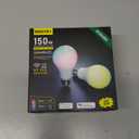 Bluetooth WiFi Smart Light Bulbs 150W Equivalent, 16W Dimmable 1600LM Smart Bulb Works with Alexa Google Home No Hub, E26 A19 LED Alexa Light Bulb, 2 Pack 2700-6500K RGBCW Color Changing CRI>90