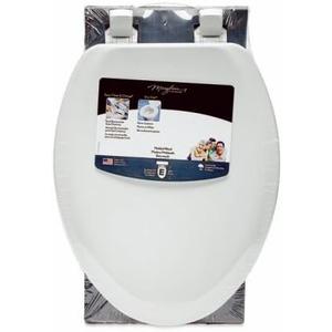 Mayfair Elongated Toilet Seat Elongated, Molded Durable Multi Coat Enamel White