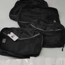 bago 7 Pcs Packing Cubes for Travel - 4 Travel Packing Cubes for Suitcases with 3 ZipLock Bags - Luggage Organizer Bags to Get Maximum Storage, Save Time & Effort to Pack (Black)