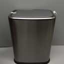 Stainless Steel Bathroom Trash Can with Swing Lid,4gallon Small Metal Garbage can Trash Bin Wastebasket for Office Bedroom Powder Room (Silver)