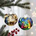 3 x Christmas Ornament, Christmas Tree Decor, Christian Ornament, Nativity Scene, Religious Home Decor, Christian Gifts, Religious Gifts, Gift Exchange, Gift Idea - Pattern C