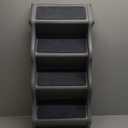Amazon Basics Foldable Non-Slip Pet Stairs, Steps for Dogs and Cats, 23.90" x 16.10" x 19.76", Grey