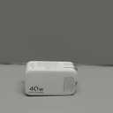 Retractable USB C Charger Wall Plug with 35.5in/90cm Type C Cables Cords,40W Fast Charging Foldable Block Multi Charger for All Devices for iPhone 17/16/15/14/13/12,iPad,Galaxy,Pixel (White)