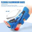 Plantar Fasciitis Night Splin 3 Adjustable Planter Facetious Relief Brace,Plantar Fasciitis Relief Foot Drop Achilles Tendonitis(Blue-2PC)