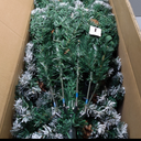 7.5Ft Prelit Christmas Tree Metal Base, Easy to Assemble