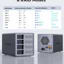 ORICO 4 Bay Raid Hard Drive Enclosure Support 8 RAID Modes for 3.5inch HDD Max up to 88TB for External Direct Attached Storage, Efficient Expansion Backup(Aluminum Alloy)-9848RU3
