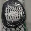 HOMELEX Keffiyeh Arab Head Scarf for Men Sheikh Muslim Turban Saudi Dubai Headwear (Black-q)