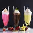 400 Pcs Clear Boba Straws Jumbo Smoothie Straws,Individually Wrapped Disposable Plastic Large Wide-mouthed Milkshake Drinking Straws (0.43" Wide X 9.45" Long)