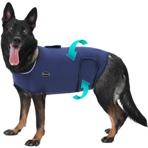 Dog Anxiety Vest, Skin-Friendly Thunder Jacket for Dogs, Dog Calming Shirt for Thunder, Fireworks, Vet Visits and Separation - Keep Pet Calm Without Medicine & Training, Anti Anxiety for Dogs (Medium, Blue)