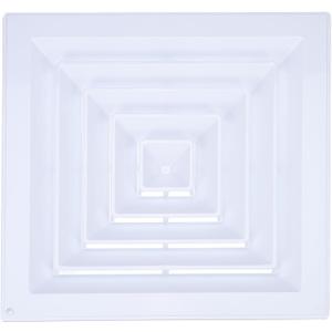 PATIKIL Square Air Vent Cover 18 x 18 Inch, 1pcs Plastic Air Return Grille Sidewall or Ceiling Air Diffuser for Home Office Bathroom Kitchen Toilet Ventilation, White
