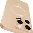Magnetic Case for iPhone 16 Pro, Luxury Ultra Soft Matte Metallic Lustre, Light Slim and Shockproof, with Lens Edge Raised Protection Design for iPhone 16 Pro 6.3 inch, Champagne Gold