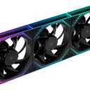 Thermalright TL-M12Q X3 120mm PC Case Fans, 2000RPM High Airflow, ARGB Daisy-Chain, Infinity-Mirror Lighting, 3-Pack (Black)
