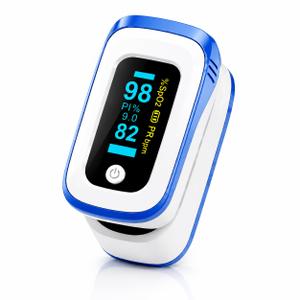 Pulse Oximeter Fingertip Portable Oxygen Monitor Fingertip with OLED Display Alarm and Pulse Rate Accurate Measurement for Sports and Aviation