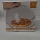 Tall Glass Microwave Splatter Cover, Microwave Oven Covers for Food, Splatter Guard Lid, BPA Free & Dishwasher Food Grade Safe, Non-Plastic with Silicone Handle for Plates, Dishes, Bowls-10in