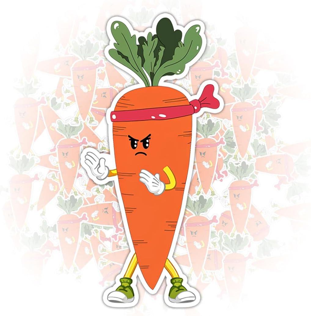 2 x 3Pcs Karate? Carrot-E Sticker Gifts Cute Carrot Sticker Carrote Vegetable Veggie Lovers Gift Funny Karate Waterproof Stickers Carrot Vinyl Decal for Laptop Water Bottle Toolbox Phone Case Cars 3"