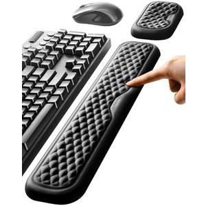 Vaydeer Wrist Rest for Keyboard and Mouse, Computer Ergonomic Wrist Support Pad, Soft Memory Foam Arm Cushion for Desk, Palm Hand Office Laptop Typing