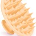 Silicone Scalp Massager Shampoo Brush, Scalp Scrubber for Hair Growth (Salmon Pink)