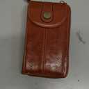 S-ZONE Women RFID Blocking Crossbody Cell Phone Purse Small Faux Leather Wallet Purse (Brown)