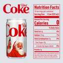 Diet Coke Fridge Pack Diet Soda, 7.5 fl oz Cans, 10 Pack - Mini Soda Soft Drinks