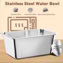 10L No Spill Dog Water Bowl, 2.6 Gal Stainless Steel No Splash Large Dog Water Bowl with Non-Slip Silicone Mat, Spill Proof Slow Drinking Pet Bowls for Messy Drinkers Indoor/Outdoor Use Black