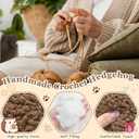 2 x Valentines Day Birthday Dad Gifts from Daughter Son Wife for Dads Fathers Men Present, I Love You Dad Gift for Daddy Papa Bonus Step Father, Crochet Hedgehog Gift Ideas