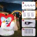 6FT Inflatable Heart Bell Decoration,Valentine's Day Inflatable Decoration,with Built-in Color Flashing Lights, Outdoor Inflatable Decoration for Wedding Celebrations and Proposals
