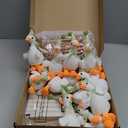 Soulchen 16 Sets One Silly Goose Birthday Decor Adopt a Goose Favors Small Stuffed Plush Animal with Birthday Party Hats Ribbon Bow for Adopt a Pet Theme Party Supplies Gifts Baby Shower(Green)