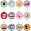 12 Pcs Christmas Tree Ornaments, Holiday Wooden Ornaments for TS Fans, Cute Xmas Home Wall Hanging Decor Christmas Party Supplies, Singer Merch White Elephant Gifts for Women Girls Friends