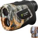 TIDEWE Hunting Rangefinder with Rechargeable Battery, 700/1000Y Camo Laser Range Finder 6X Magnification, Distance/Angle/Speed/Scan Multi Functional Water-Resistant Rangefinder with Case