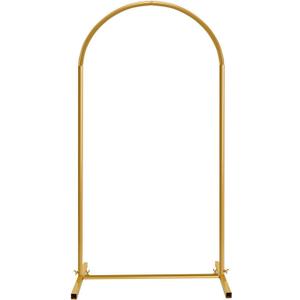 Curved Top Flower Arch Backdrop Stand,Metal Wedding Arch Stand,Wedding Arches For Ceremony,Flower Rack Framework,for Garden Climbing Plants,Wedding And Birthday Party Decoration (Size:100X200CM)