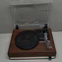 Vinyl Record Player with Speakers,3 Speed Turntable with Bluetooth, Aux, Headphone Jack, RCA Output and Auto Stop,Mirror Vintage Wooden Coffee