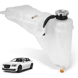 603-380 Engine Coolant Reservoir Tank with Cap Compatible with Chrysler 300, Dodge Challenger Charger 2011-2023 Replaces# 55111260AF, 55111260AB