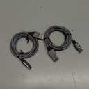 etguuds USB to USB C Cable 3ft, 2-Pack USB A to Type C Charger Cord Fast Charging for Samsung Galaxy A17 A16 A15 A26 A36 A56, S25 S24 S23 S22 S21 S20 S10 Note 20, for iPhone 17 16 15, Moto, Gray