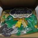 Hoteam St Patrick's Day Wreath for Front Door 19.6 Inch Green Clover Leprechaun Hat Decor with Shamrocks Saint Patrick's Day Decorations for Indoor Outdoor Porch Irish Party