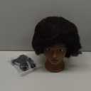 Traininghead 100% Real Hair Mannequin Head Training Head Cosmetology Doll Head Manikin Practice Head Hairdresser with Free Clamp Holder Female (10 inches afro hair C)