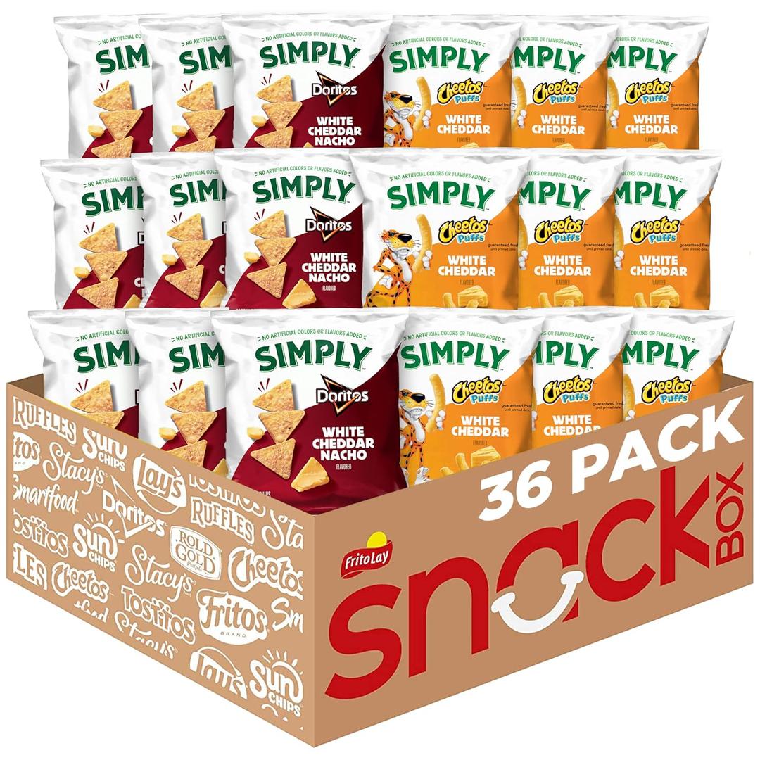 Simply, Doritos & Cheetos Mix Variety Pack, 0.875 Ounce (Pack of 36) (EXP 10/20/26)