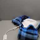 Electric Blanket Heated Throw, Soft Flannel 50"x60" Plaid Heating Blanket with 8 Hours Auto Off 10 Fast Heating Levels Machine Washable Sherpa Heated Blanket with Overheating Protection (Blue)