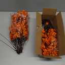 Sggvecsy 15 Pcs Babys Breath Artificial Flowers Gypsophila Bouquets Bulk Real Touch Fake Silk Flowers for Home DIY Floral Arrangement Table Centerpiece Fall Autumn Decoration (Fall Orange)