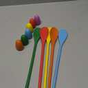 LovesTown 12 Pcs Egg Spoon Race Game Sets, Wooden Balance Relay Games for Kids Carnival Birthday Party Outdoor Games