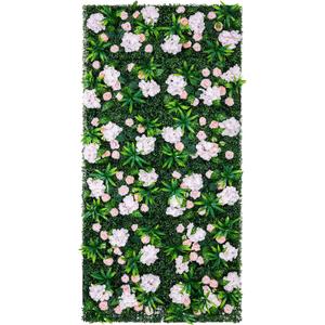 Artificial Flower Wall Backdrop 12-Pack 16"* 24" Light and Dark Pink Artificial Floral Panels Spring Wedding Home Valentine's Day Photography Event Party Decoration